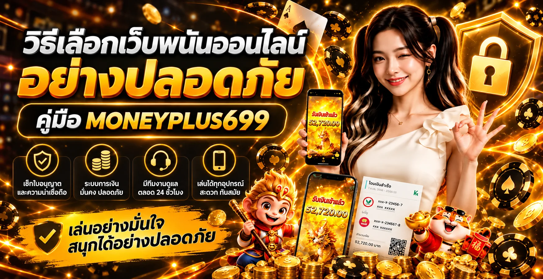 MONEYPLUS699 วิธีตรวจเว็บจริงและป้องกันบัญชี